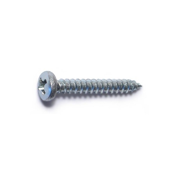 Midwest Fastener Sheet Metal Screw, #6 x 1 in, Zinc Plated Steel Pan Head Phillips Drive, 100 PK 03232 - main